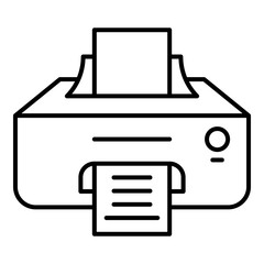 Poster - Ink printer icon. Outline ink printer vector icon for web design isolated on white background