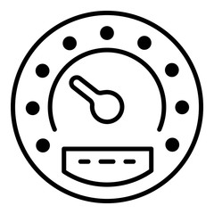 Poster - Digital speedometer icon. Outline digital speedometer vector icon for web design isolated on white background