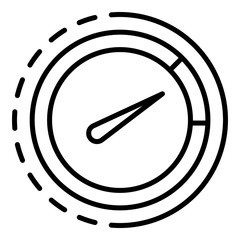 Fototapete - Drive tachometer icon. Outline drive tachometer vector icon for web design isolated on white background