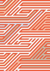 Fototapete - Stylish geometric vintage label in abstract style.