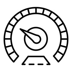 Poster - Measure speedometer icon. Outline measure speedometer vector icon for web design isolated on white background