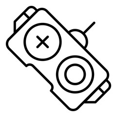 Poster - Drone remote control icon. Outline drone remote control vector icon for web design isolated on white background