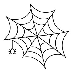Poster - Cobweb icon. Outline cobweb vector icon for web design isolated on white background