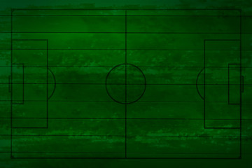 Soccer field lines on a Wood surface background texture