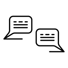 Poster - Dialog people chat icon. Outline dialog people chat vector icon for web design isolated on white background