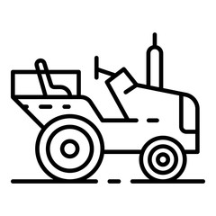 Poster - Farm tractor icon. Outline farm tractor vector icon for web design isolated on white background