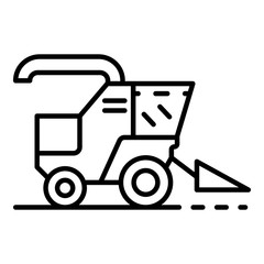 Poster - Combine harvester icon. Outline combine harvester vector icon for web design isolated on white background