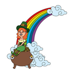 leprechaun with pot of gold