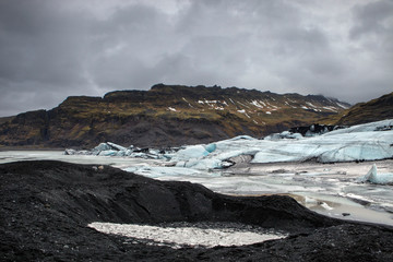 Wall Mural - Sólheimajökull glacier tongue in Iceland