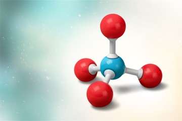 Wall Mural - Close up of Molecular structure model on background