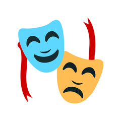 Theater mask emoji vector