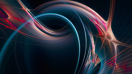 abstract background element. dynamic curves ands blurs pattern. detailed fractal graphics. science a