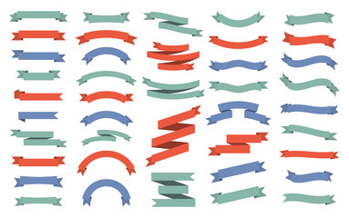 Wall Mural - ribbons banners collection. vector illustration