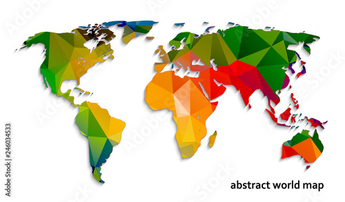abstract-world-map-of-polygons-vector-illustration