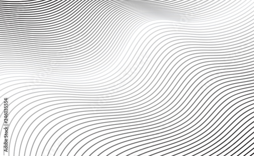 Abstract Diagonal Curve Line Texture or Grey Lined Pattern