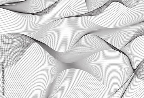 Neutral thin line wave texture or pattern with stripes