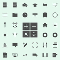 Poster - mathematical signs icon. web icons universal set for web and mobile