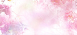 Fototapeta Kwiaty - Abstract floral backdrop of pink flowers with soft style.