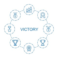 Wall Mural - victory icons