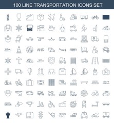 Sticker - 100 transportation icons