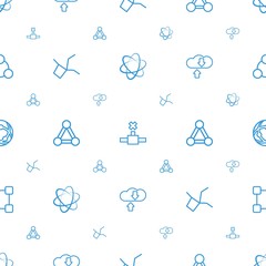 Poster - networking icons pattern seamless white background
