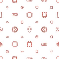 Poster - chip icons pattern seamless white background