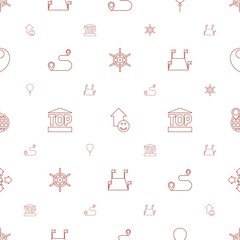 Poster - navigation icons pattern seamless white background