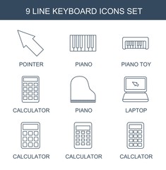 Poster - 9 keyboard icons