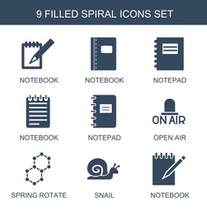 Poster - 9 spiral icons