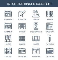 Wall Mural - 16 binder icons