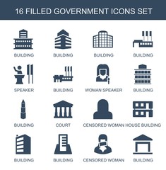 Poster - 16 government icons