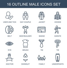 Poster - male icons