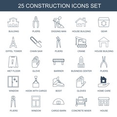 Poster - construction icons