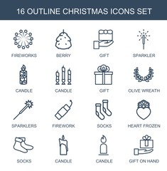 Poster - 16 christmas icons