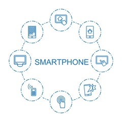 Poster - 8 smartphone icons