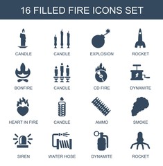 Wall Mural - fire icons