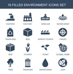 Poster - 16 environment icons