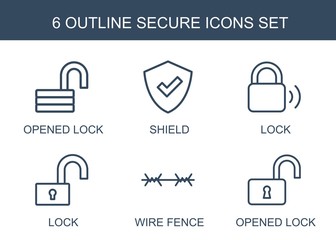 Aufkleber - 6 secure icons
