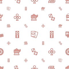 Poster - gambling icons pattern seamless white background