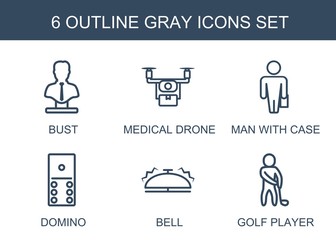 Poster - 6 gray icons