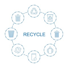 Poster - 8 recycle icons