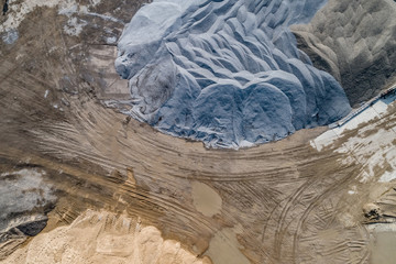 Wall Mural - Sand mine, view from above