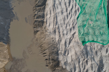 Wall Mural - Sand mine, view from above