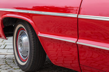 Seitenansicht Einer Amerikanischen Limousine Der Sechziger Jahre  