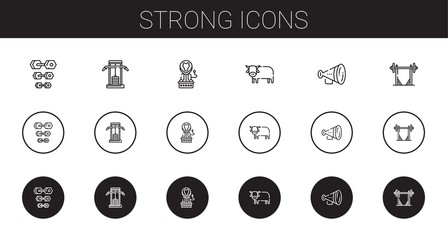 Sticker - strong icons set