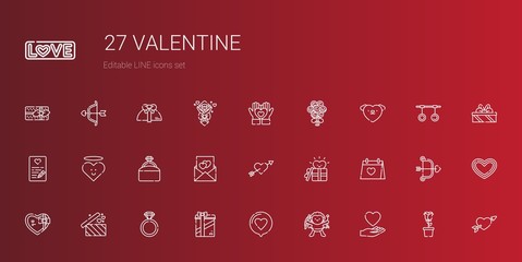 Poster - valentine icons set