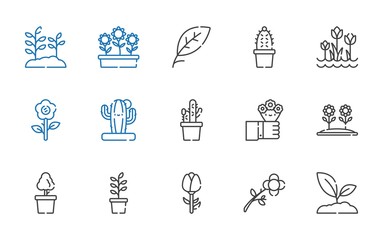 Canvas Print - flora icons set