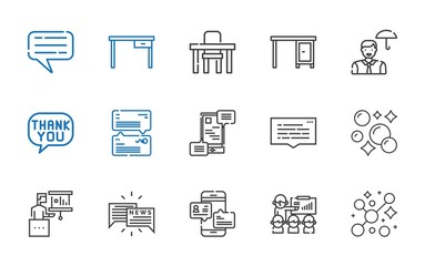 Canvas Print - discussion icons set