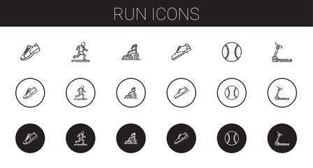 Sticker - run icons set