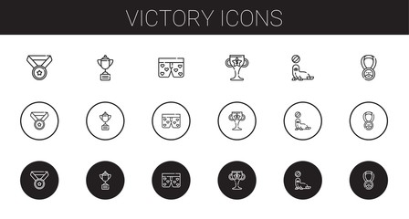 Poster - victory icons set